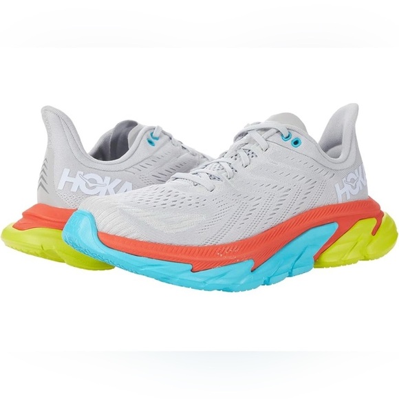 New. Hoka One One Clifton Edge Lunar Rock/White Size 12.5 - Picture 1 of 9